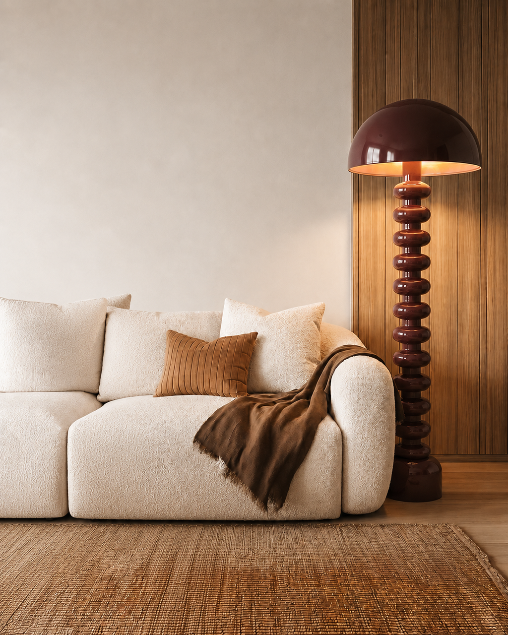 Floor Lamp Glazed Burgendy