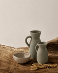 army green glazed vase set of 2