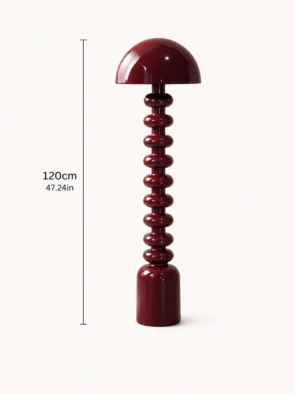 Floor Lamp Glazed Burgendy
