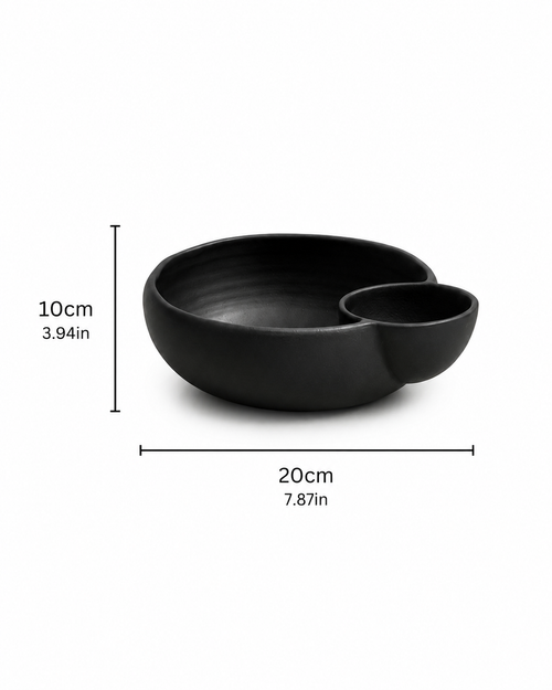 Black glazed bowl