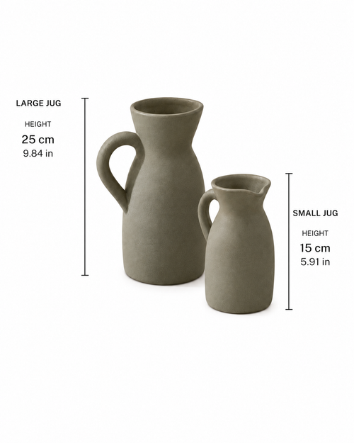 army green glazed vase set of 2