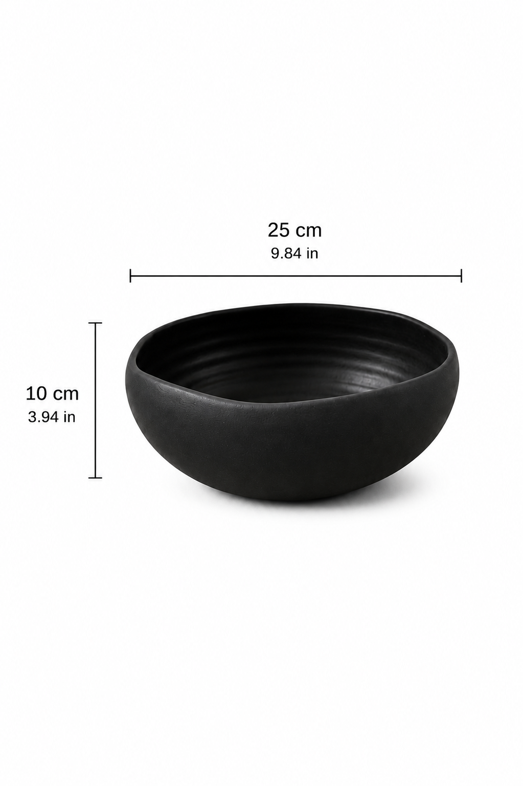Matte Black Decorative Bowl