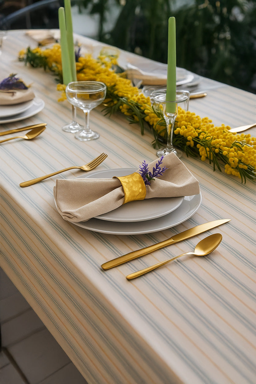 Golden Napkin with Holder