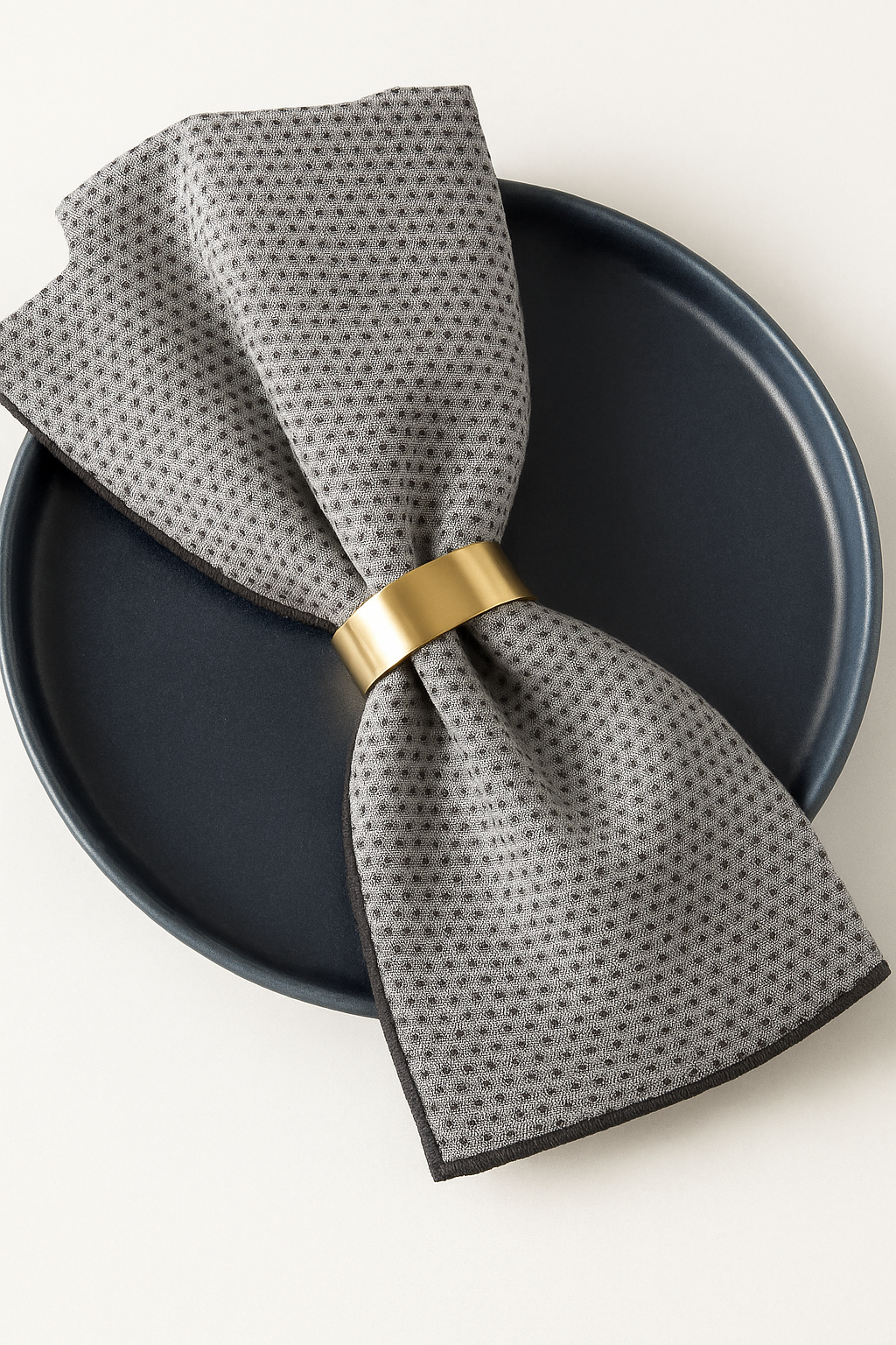 Geometric Gold Napkin Rings