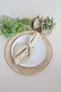 Natural Wood Bead Napkin Ring