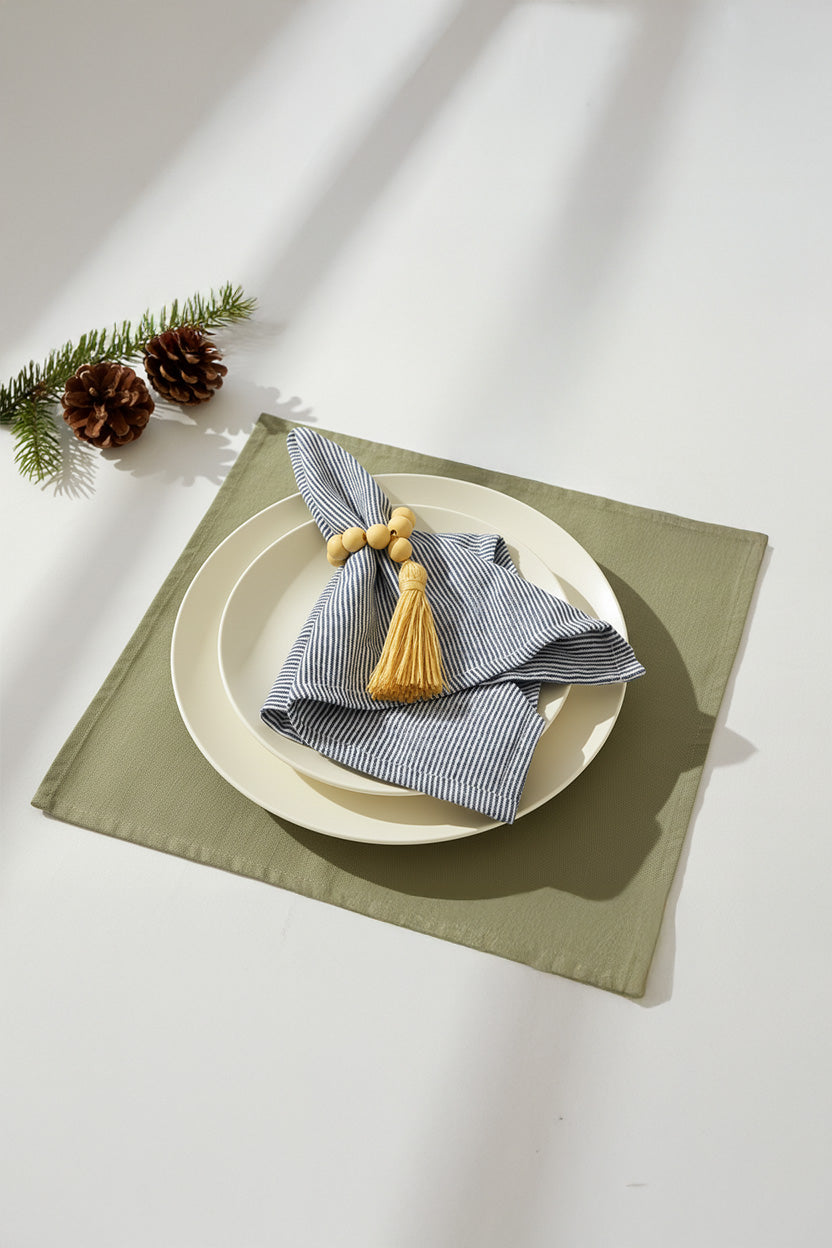 Striped Napkin - Black