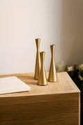 Gold Candle Holders (Set of 3)